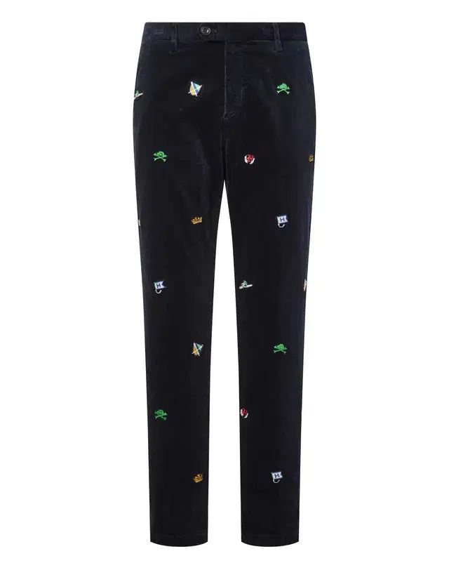 HAZZYS へジス メンズ 刺繍 コーデュロイ パンツ 30 32 34 36