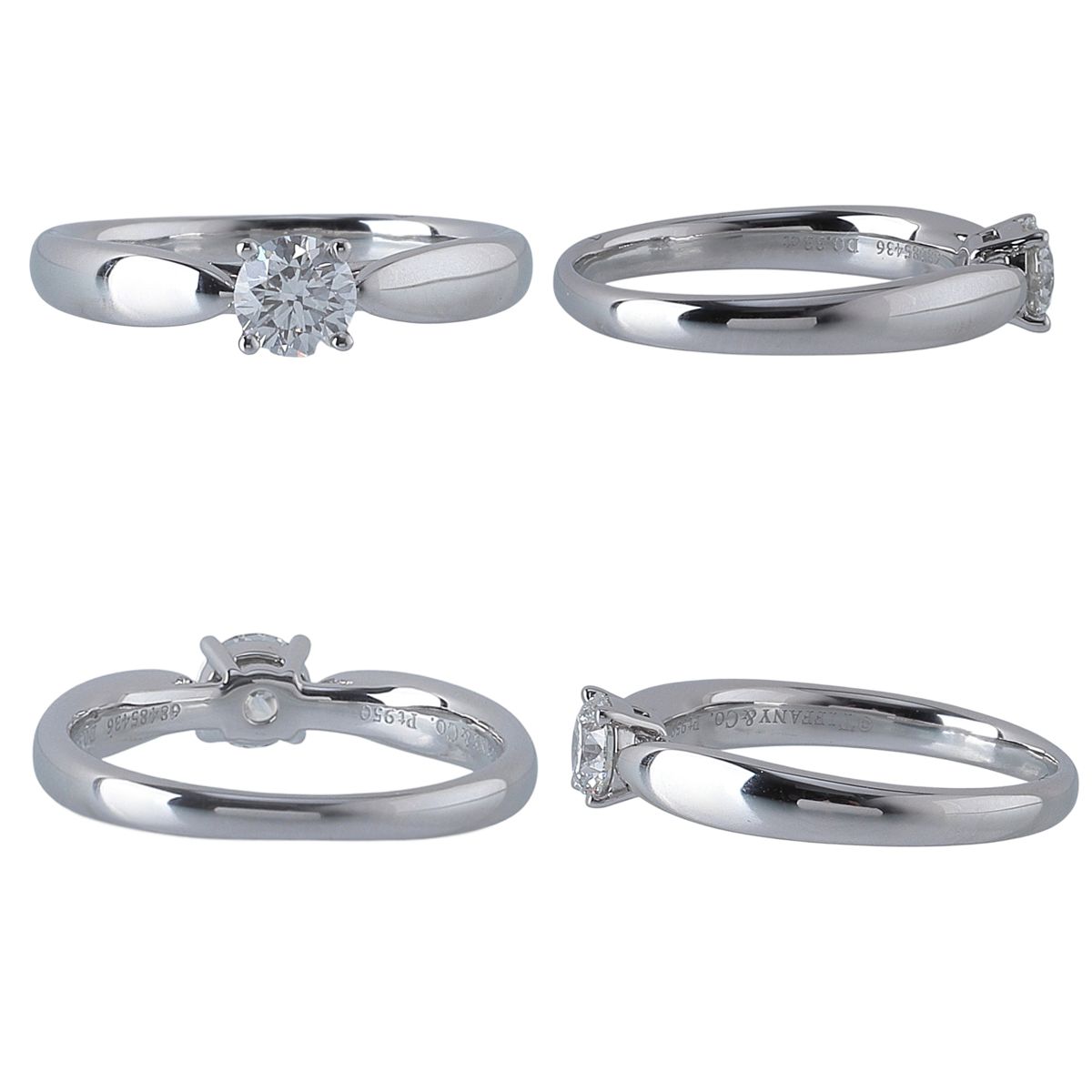 ティファニー ハーモニー リング ダイヤ0.33ct I-VS1-3EX 約8.5号