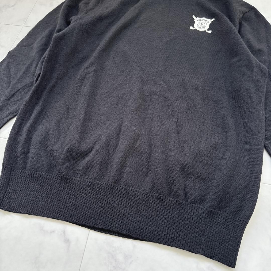 PEARLY GATES タートルネックニット 胸ワッペン ブラック 5 - メルカリ