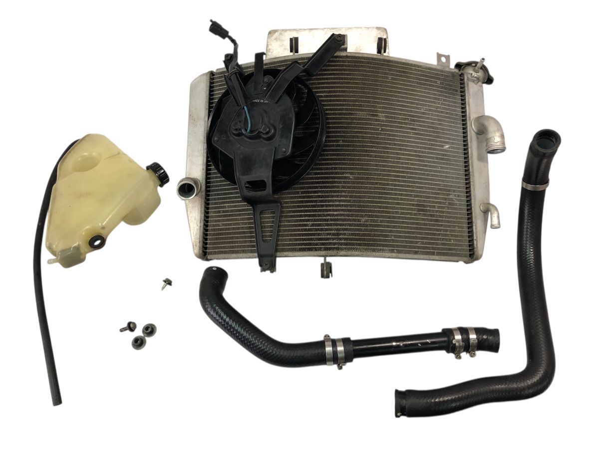 Kawasaki ZX 10 R ZXT 00 D 06 07 ラジエーター ファン リザーブタンク付 漏れ無し 作動OK 補修 流用 予備にも 2801 M 8362