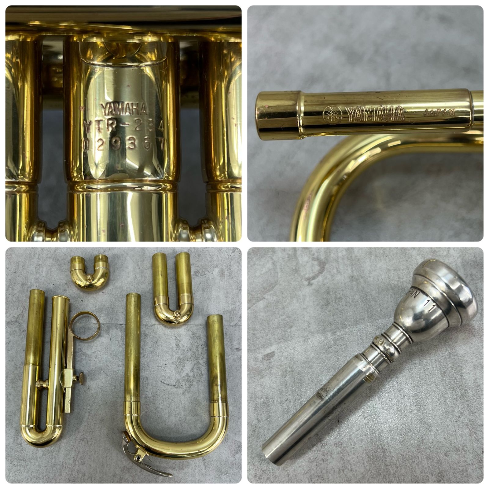 ヤマハ B♭トランペット YTR-234 イエローブラス マウスピース ソフト