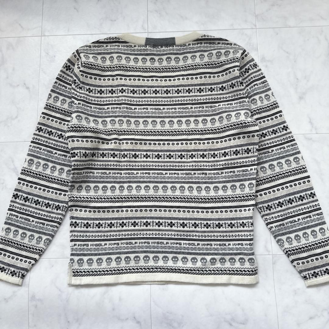 PEARLY GATESパーリーゲイツ I♡GOLF I♡PG スカル柄ニット