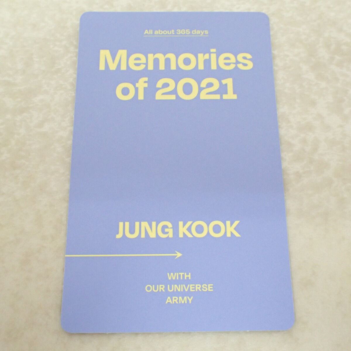 BTS トレカ Memories of 2021 ジョングク/JUNG KOOK【PP - メルカリ
