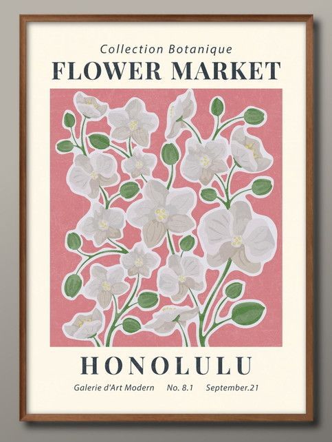 08471フラワーマーケット 花 ボタニカル A3 サイズ ポスター アート