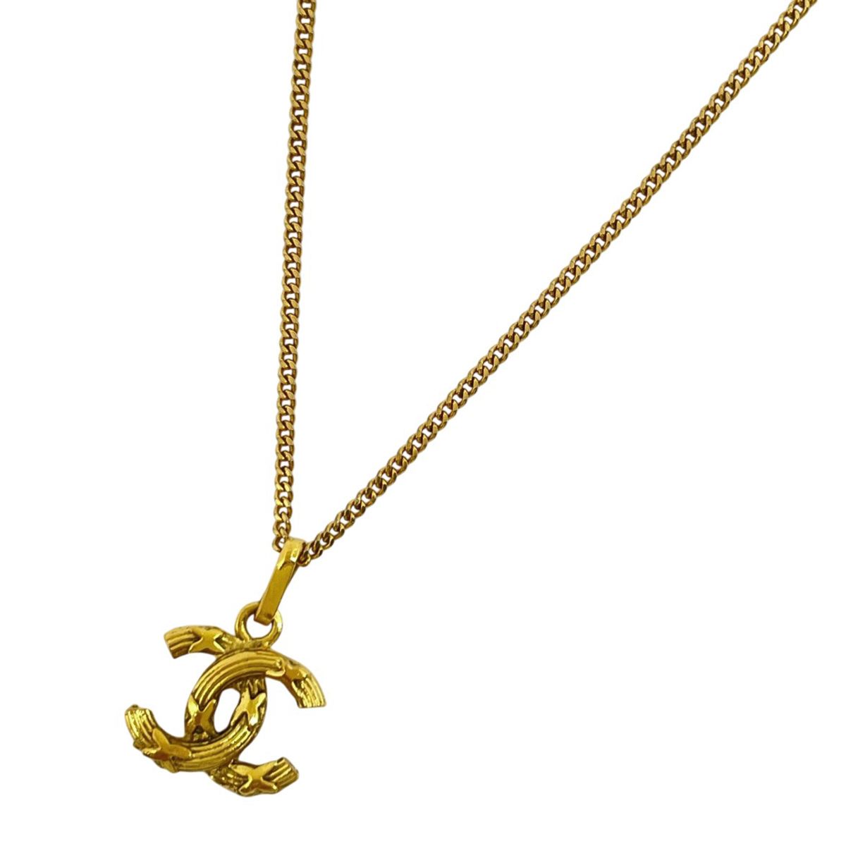 シャネル CHANEL ココマーク ネックレス CC ペンダント ネックレス GP