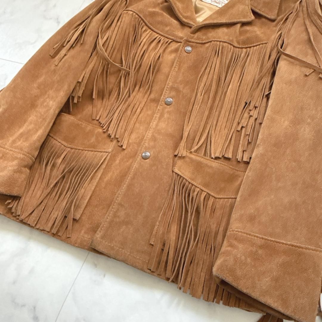 Schottショット395ウエスタンジャケット フリンジ スウェード 38 Schottショット395ウエスタンジャケット フリンジ スウェード 38