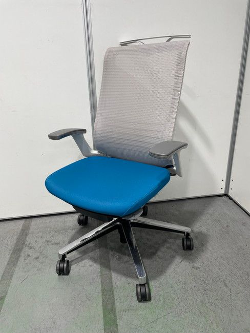 品 コクヨ 肘付インスパインチェア CR GA2503E6GMT4 W ブルー