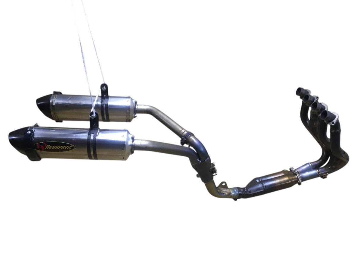 Kawasaki ZX 10 R ZXT 00 D 06 07 マフラー アクラポビッチ サイレンサー ボルトオン 割れ削れ無し 動画有 2801 Z 4526