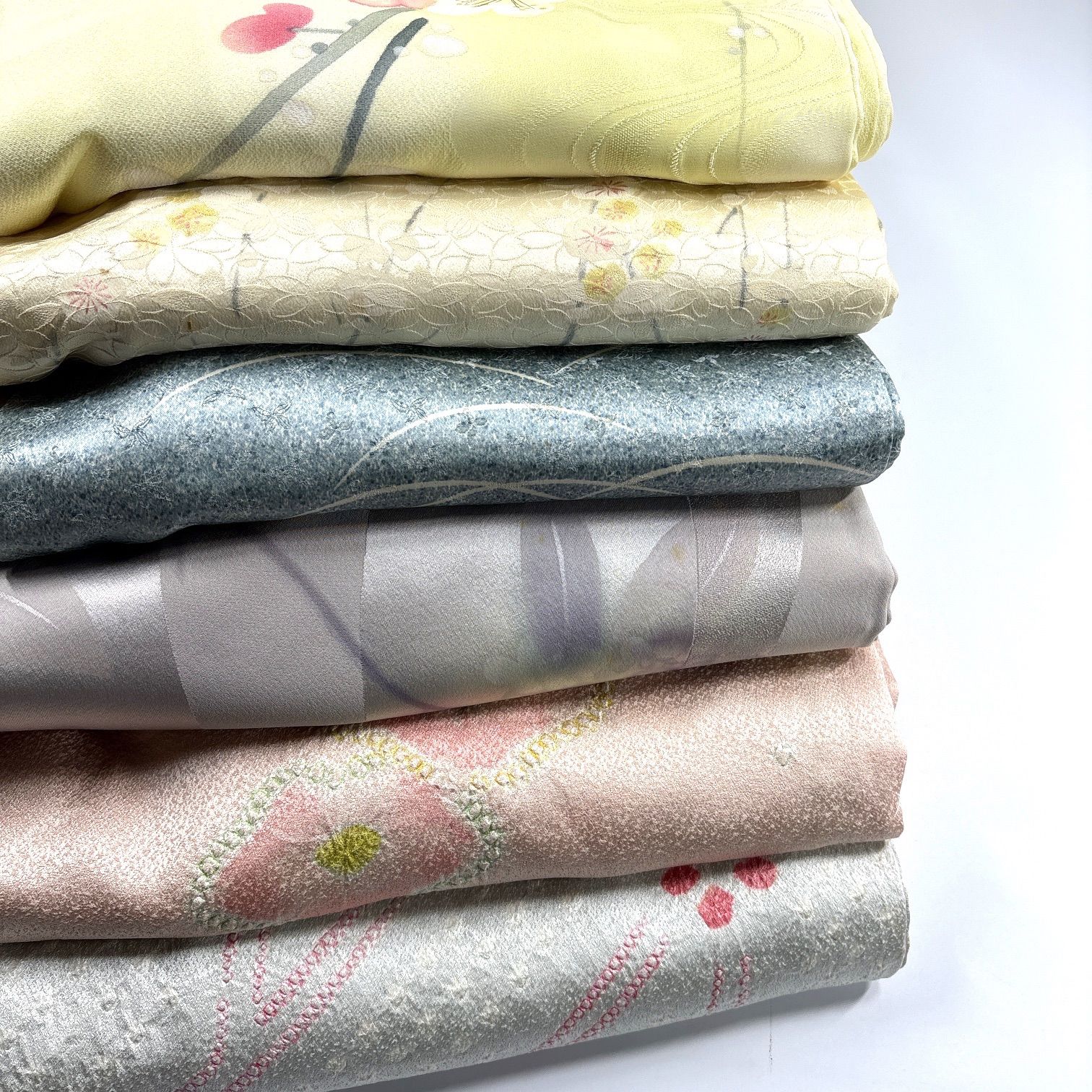 正絹　小紋18枚セット　まとめ売り　リメイク　素材用 小紋 6枚 正絹 着物まとめ売り 同梱購入歓迎 リメイク用 着付け練習用