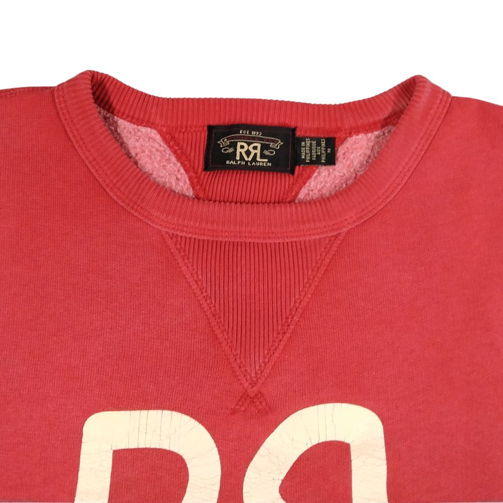 RRL ダブルアールエル レディース ロゴ スウェット レッド サイズ155
