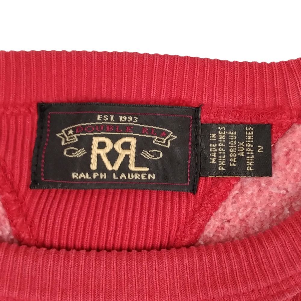 RRL ダブルアールエル レディース ロゴ スウェット レッド サイズ155