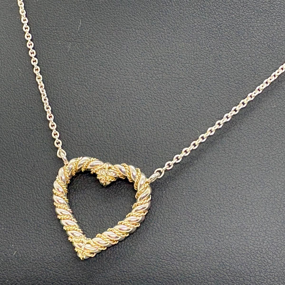 Tiffany&Co.(ティファニー) ツイストハート コンビ ネックレス 925/750