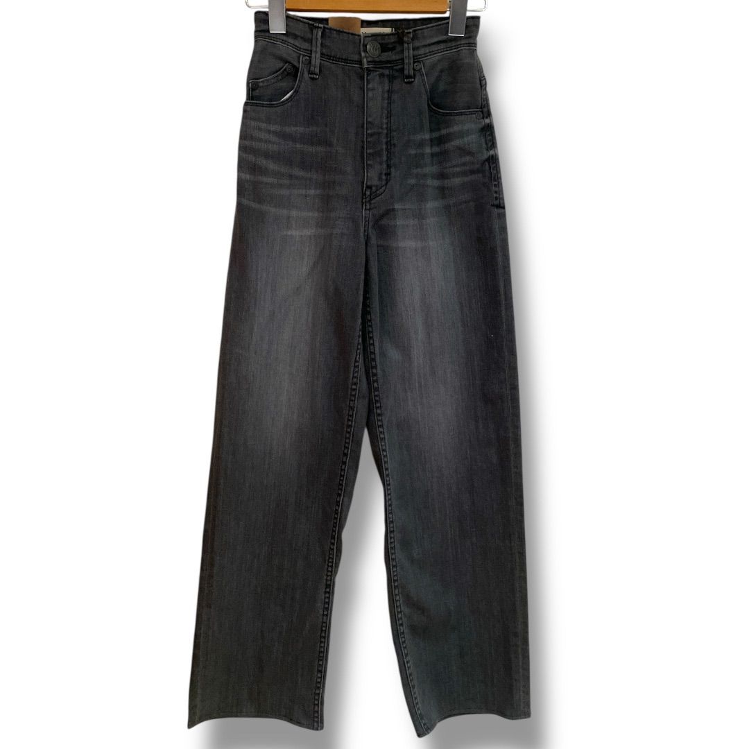 YANUK ヤヌーク カットオフワイドストレートデニム LILITH ワイドストレート ハイウエスト 脚長効果 フェードグレー 21インチ レディース 通年 ゴーゴー古着セントラルパー No 1575