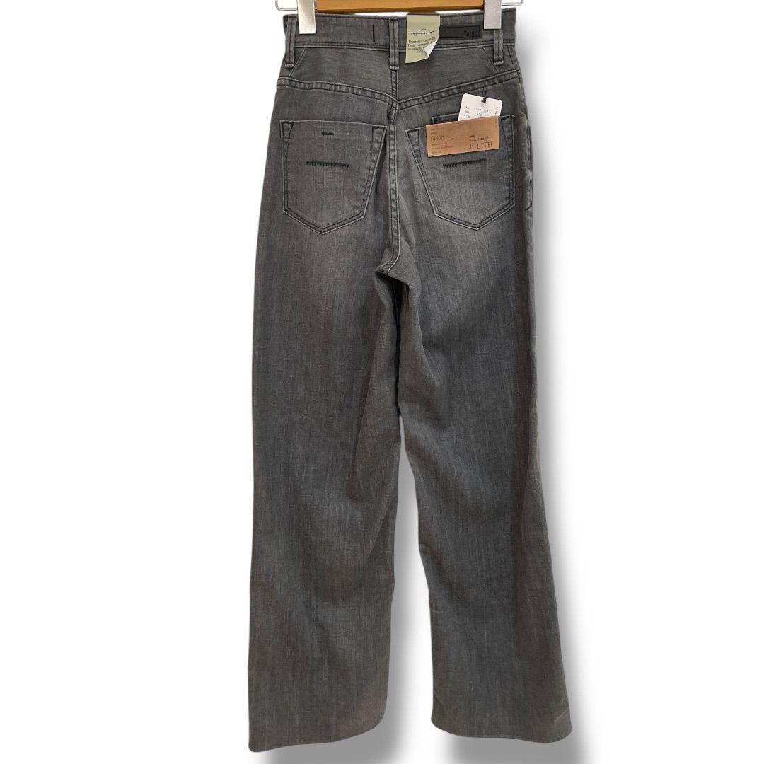 希少サイズ】YANUK ワイドストレートデニム リリス グレー 21サイズ