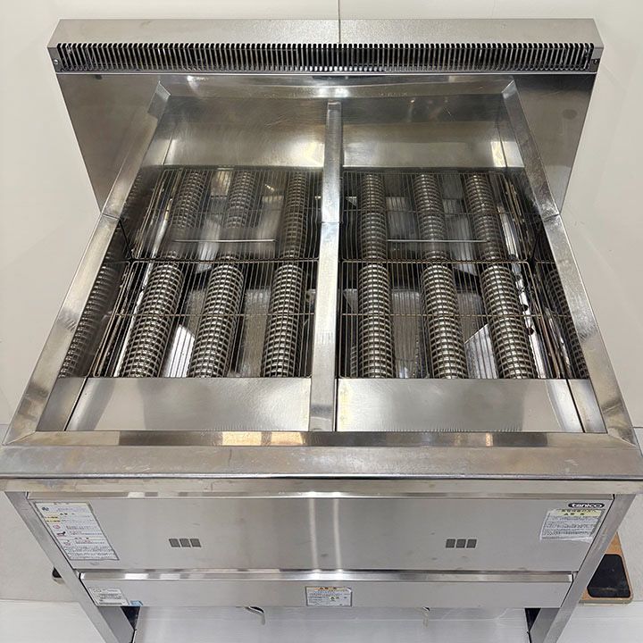 タニコー 二槽ガスフライヤー NB-TGFL-C87W LPガス専用 2013年製 蓋