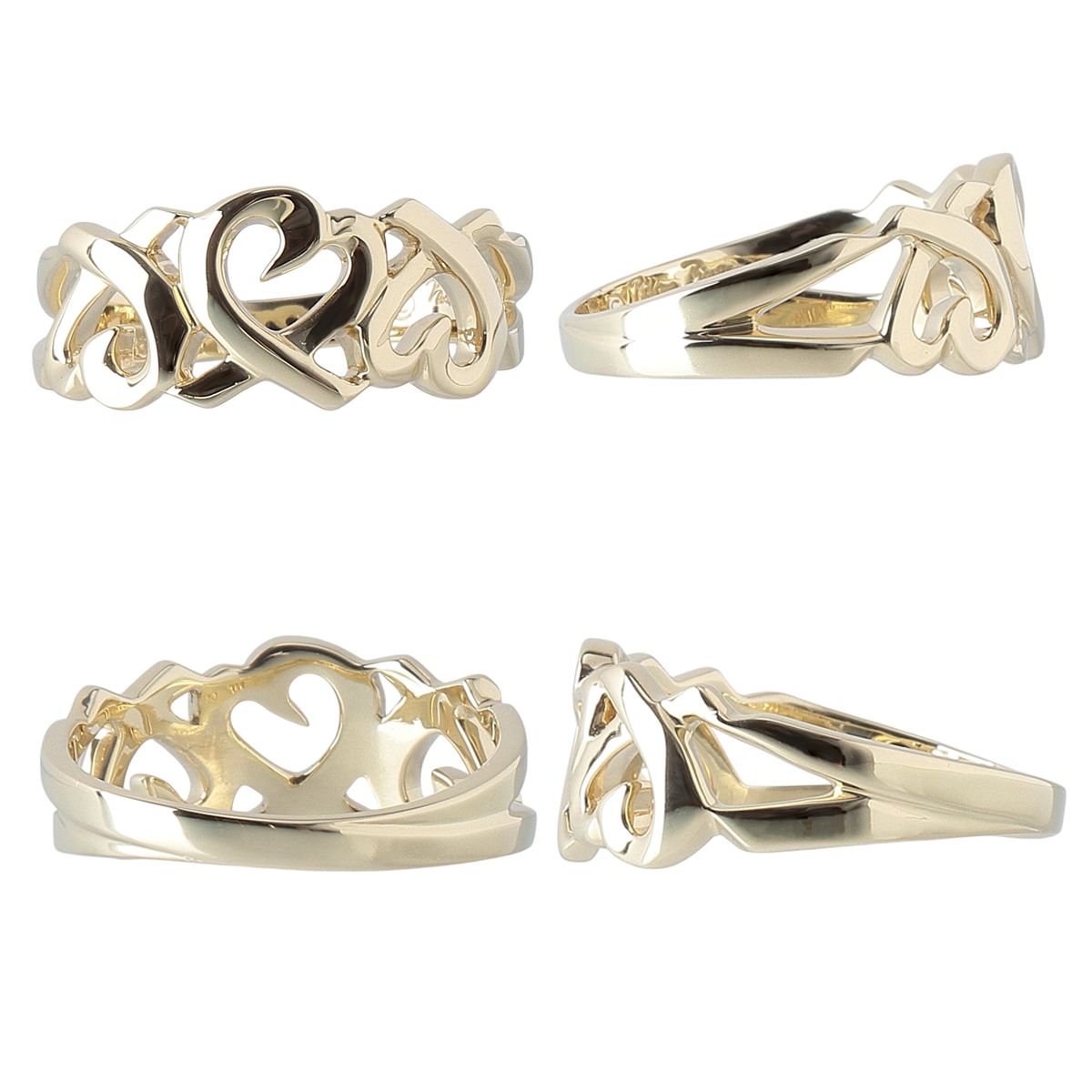 ティファニー ラビング トリプルハート リング 13号～13.5号 750YG