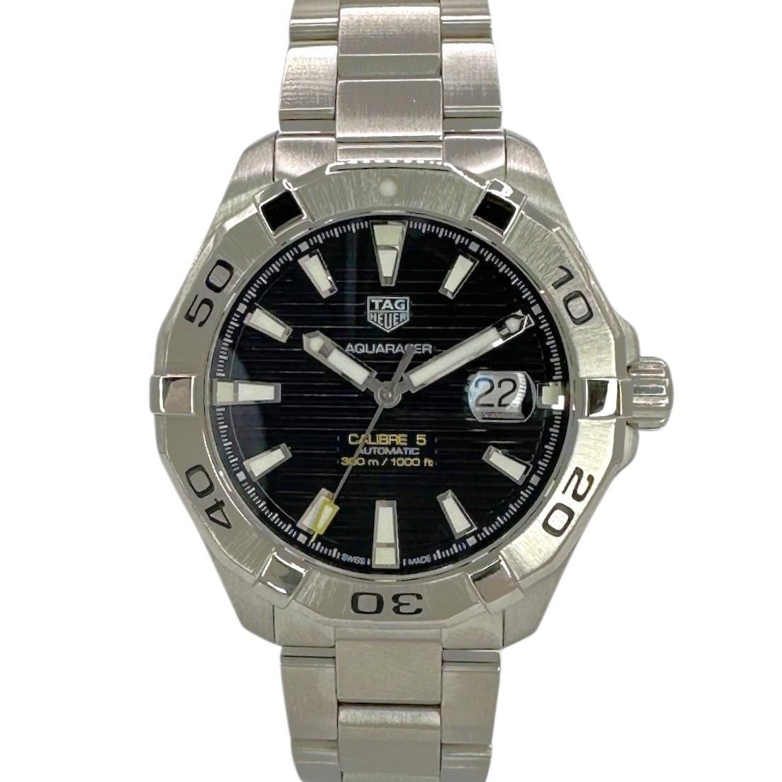 TAG Heuer タグホイヤー アクアレーサー WAY 2010 BA 0927 キャリバー5 黒文字盤 300 m防水 SS ステンレススチール 自動巻き オートマ メンズ 腕時計 時計 SA 9304