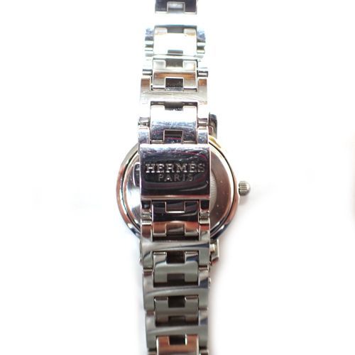 エルメス クリッパー ナクレ ダイヤベゼル シェル文字盤 PG×SS レディース エルメス HERMES クリッパー ナクレ CL4.231 ピンクシェル文字盤