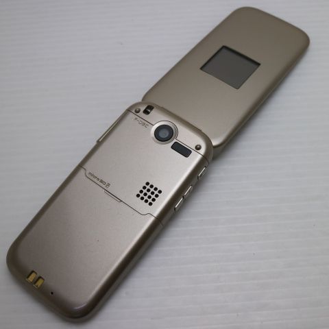 新品同様 F-08C ゴールド 即日発送 DoCoMo ガラケー FUJITSU らくらく