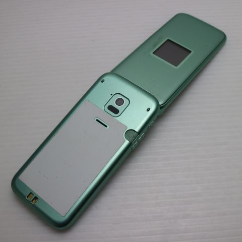 良品中古 F-02J らくらくホン ミントグリーン 即日発送 ガラケー