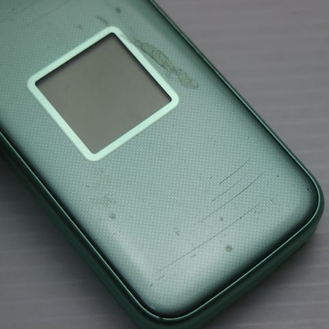 良品中古 F-02J らくらくホン ミントグリーン 即日発送 ガラケー