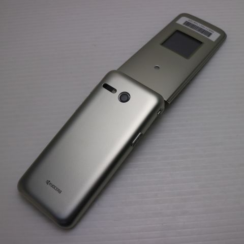 新品同様 かんたんケータイ ライト KYF43 シャンパンゴールド スマホ