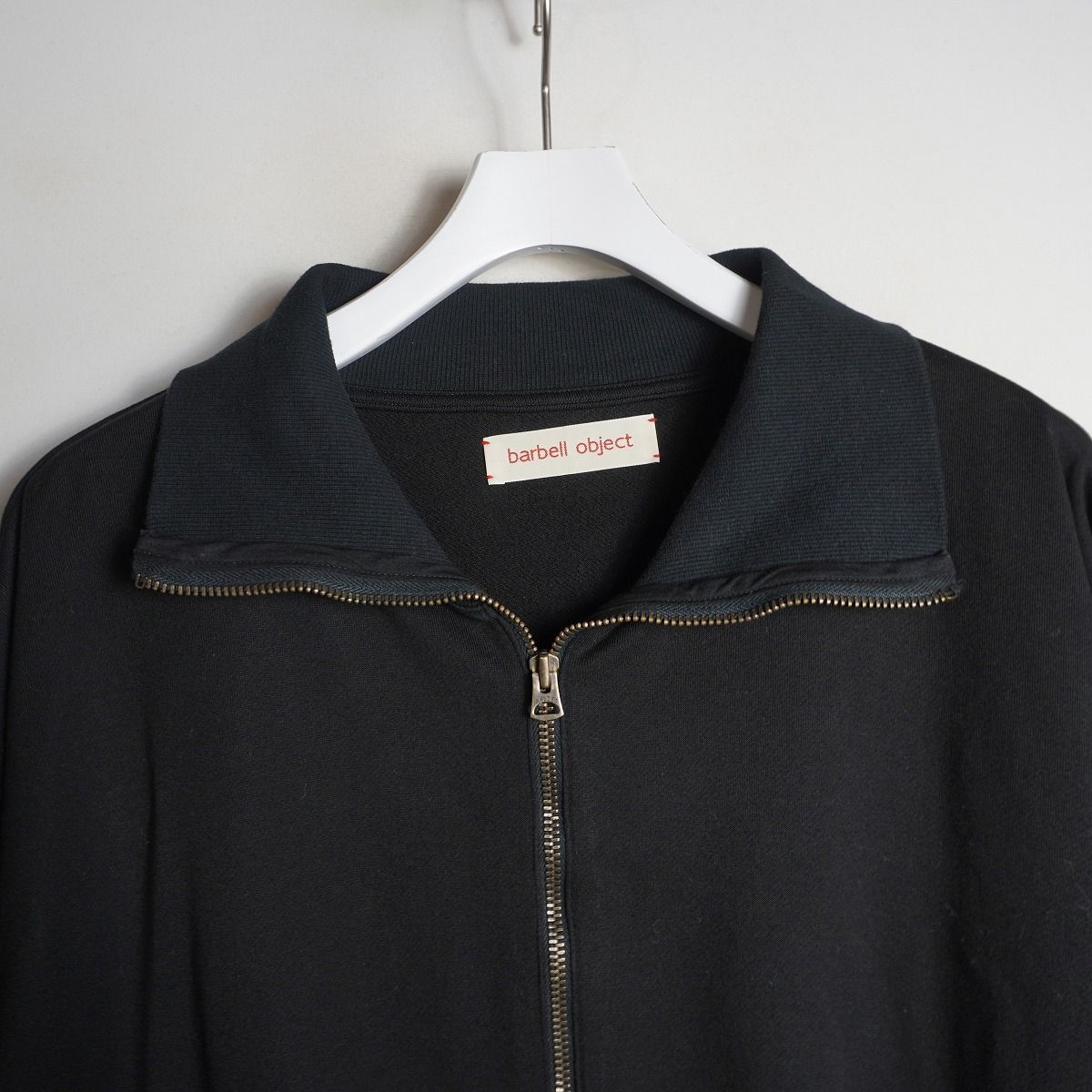 美品25SS Barbell Object バーベル オブジェクト Zip Sweat ヘンリー