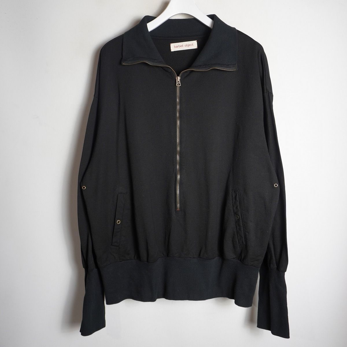 美品25SS Barbell Object バーベル オブジェクト Zip Sweat ヘンリー