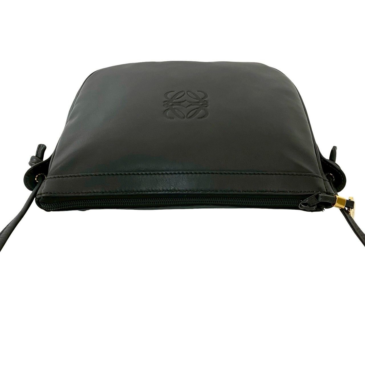 極 美品 LOEWE ロエベ アナグラム ロゴ 刻印 オールレザー 本革 ミニ