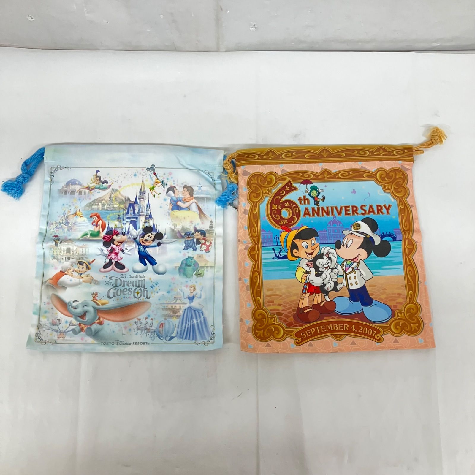 東京ディズニーリゾート ディズニーランド 記念巾着 約10点 美品