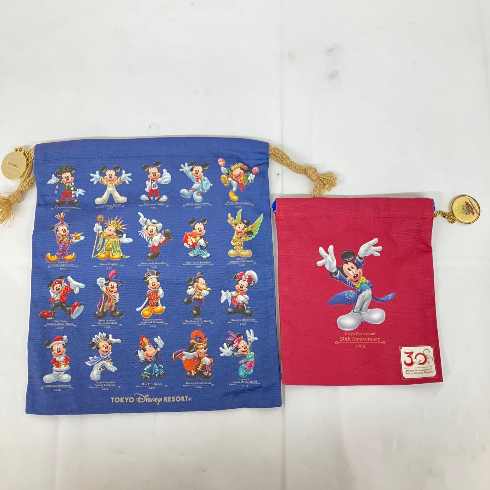 東京ディズニーリゾート ディズニーランド 記念巾着 約10点 美品