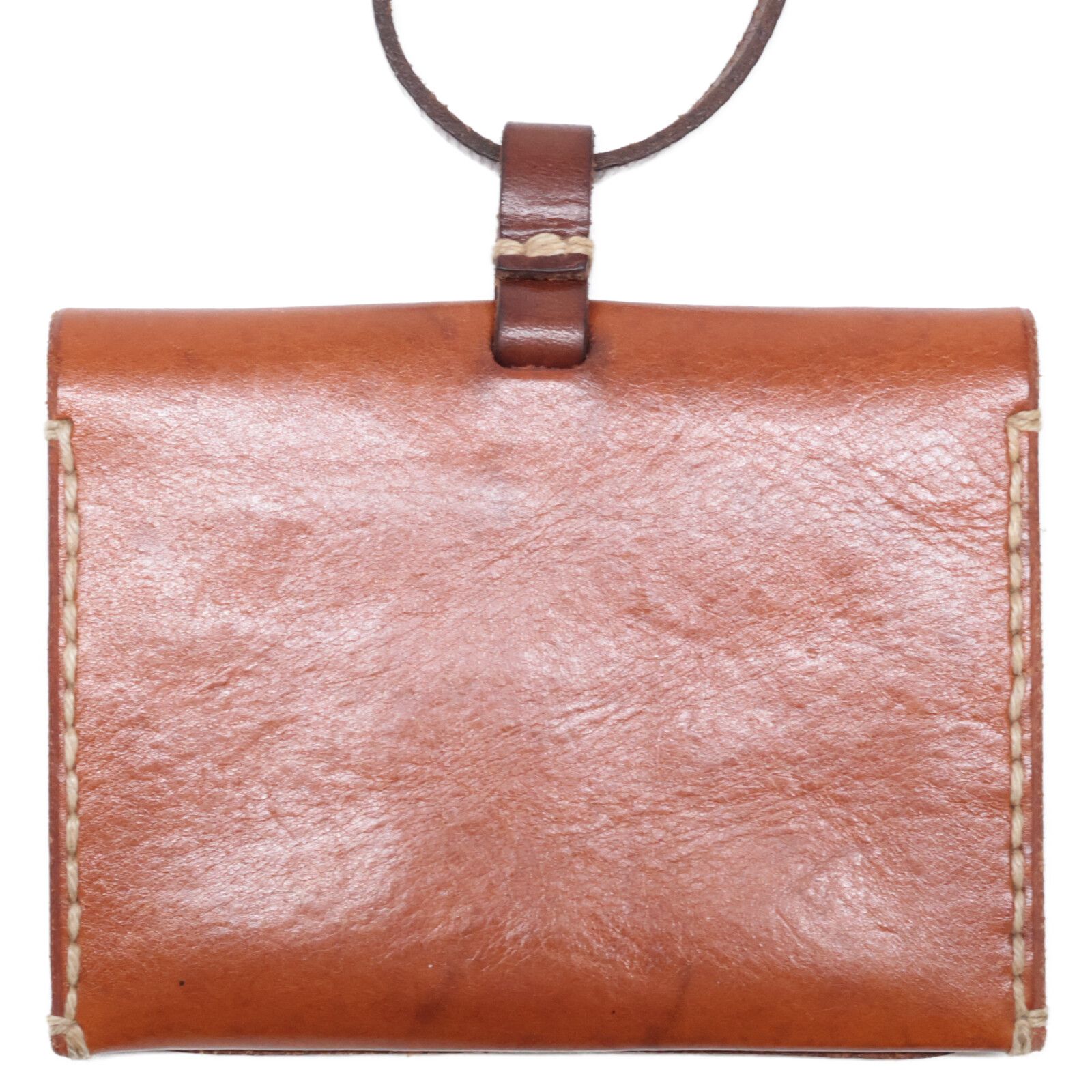 HENRY CUIR アンリークイール 犬刺繍 ネックストラップ付 レザー パス