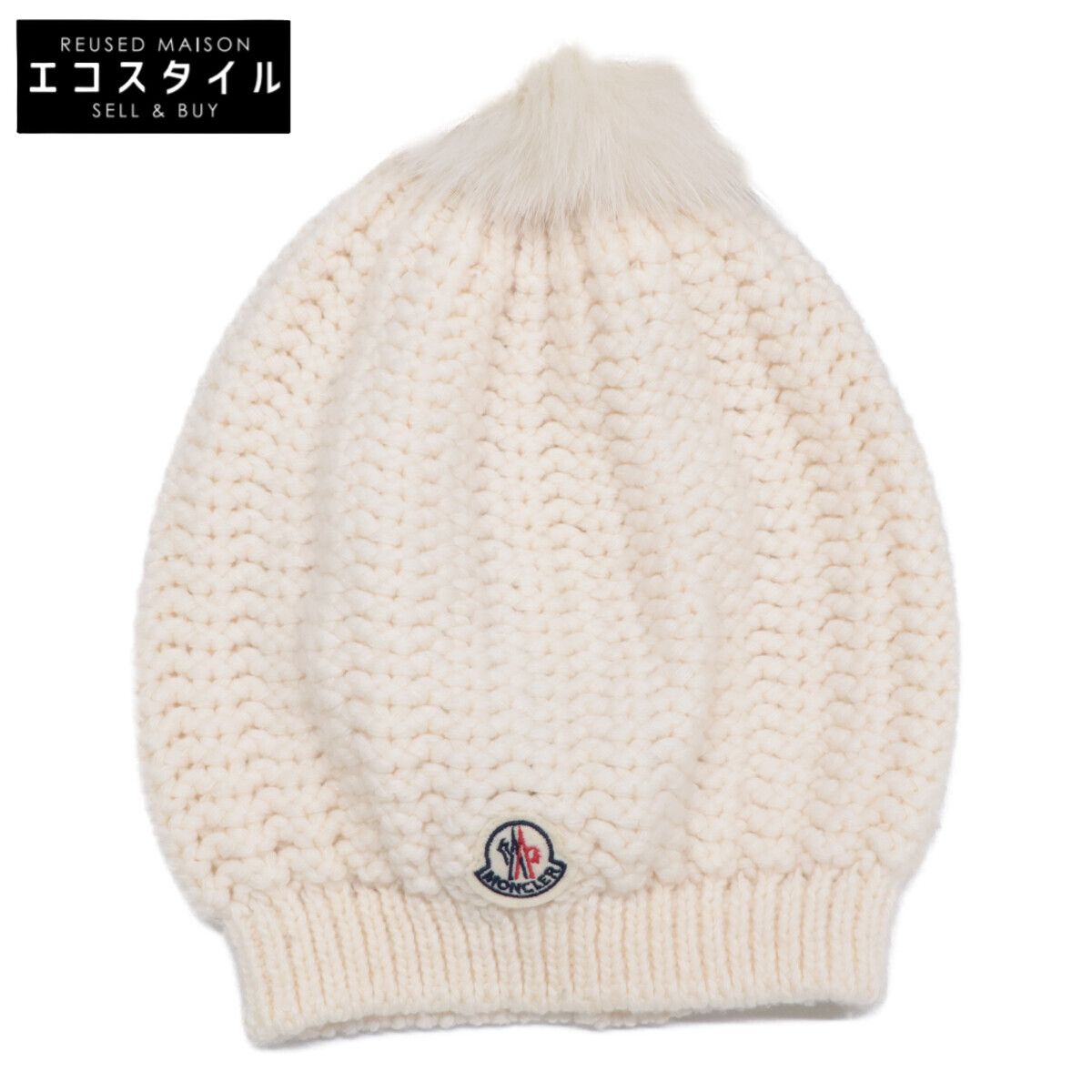 MONCLER モンクレール 即決 正規 02288 BERRETTO フォックスファーポンポン ウール ニット帽