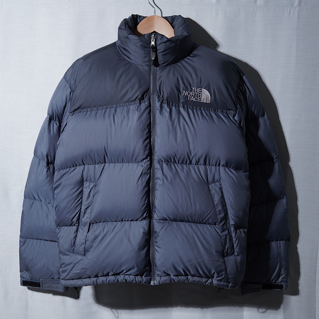 THE NORTH FACE ダウンジャケット グレー/ネイビーヌプシ ノースフェイス THE NORTH FACE ヌプシ ダウンジャケット 700フィル L