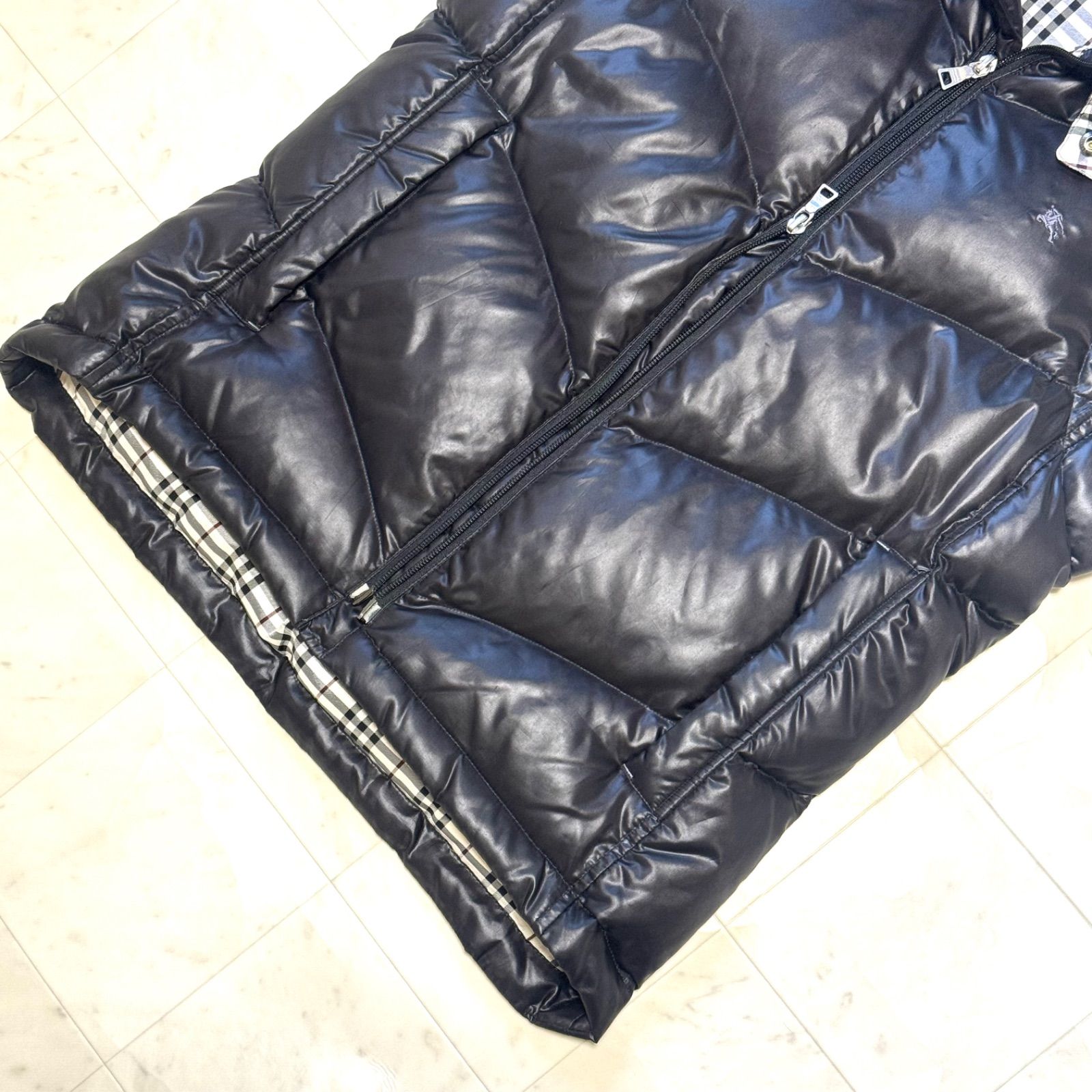 BURBERRY BLACK LABEL バーバリーブラックレーベル ダウンベスト M 黒