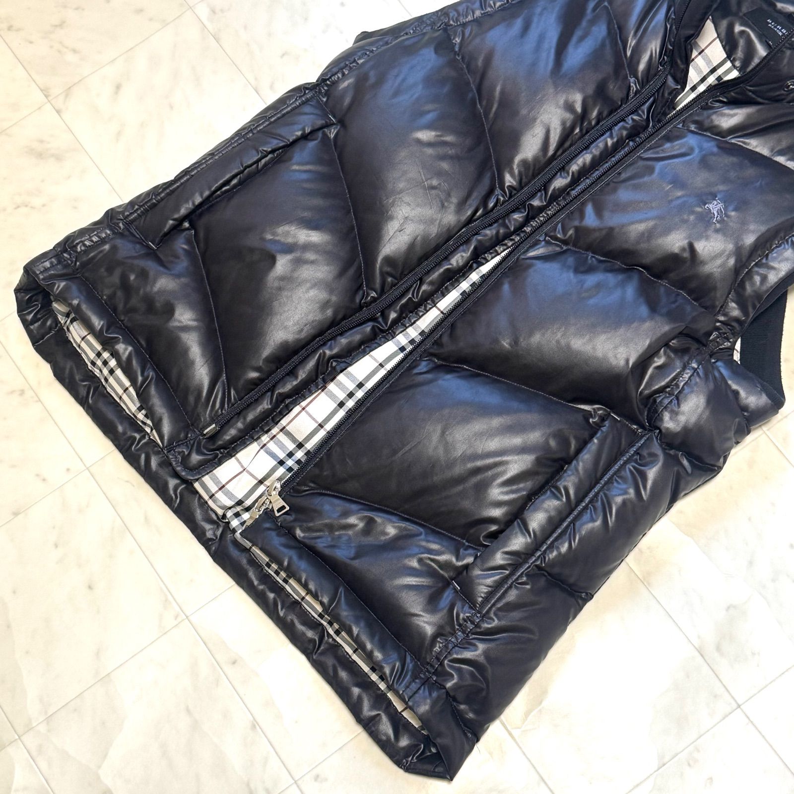 BURBERRY BLACK LABEL バーバリーブラックレーベル ダウンベスト M