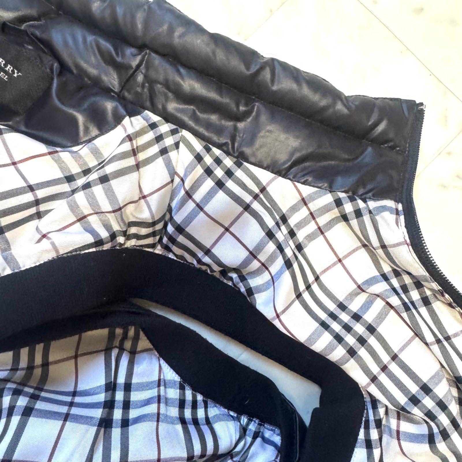 BURBERRY BLACK LABEL バーバリーブラックレーベル ダウンベスト M