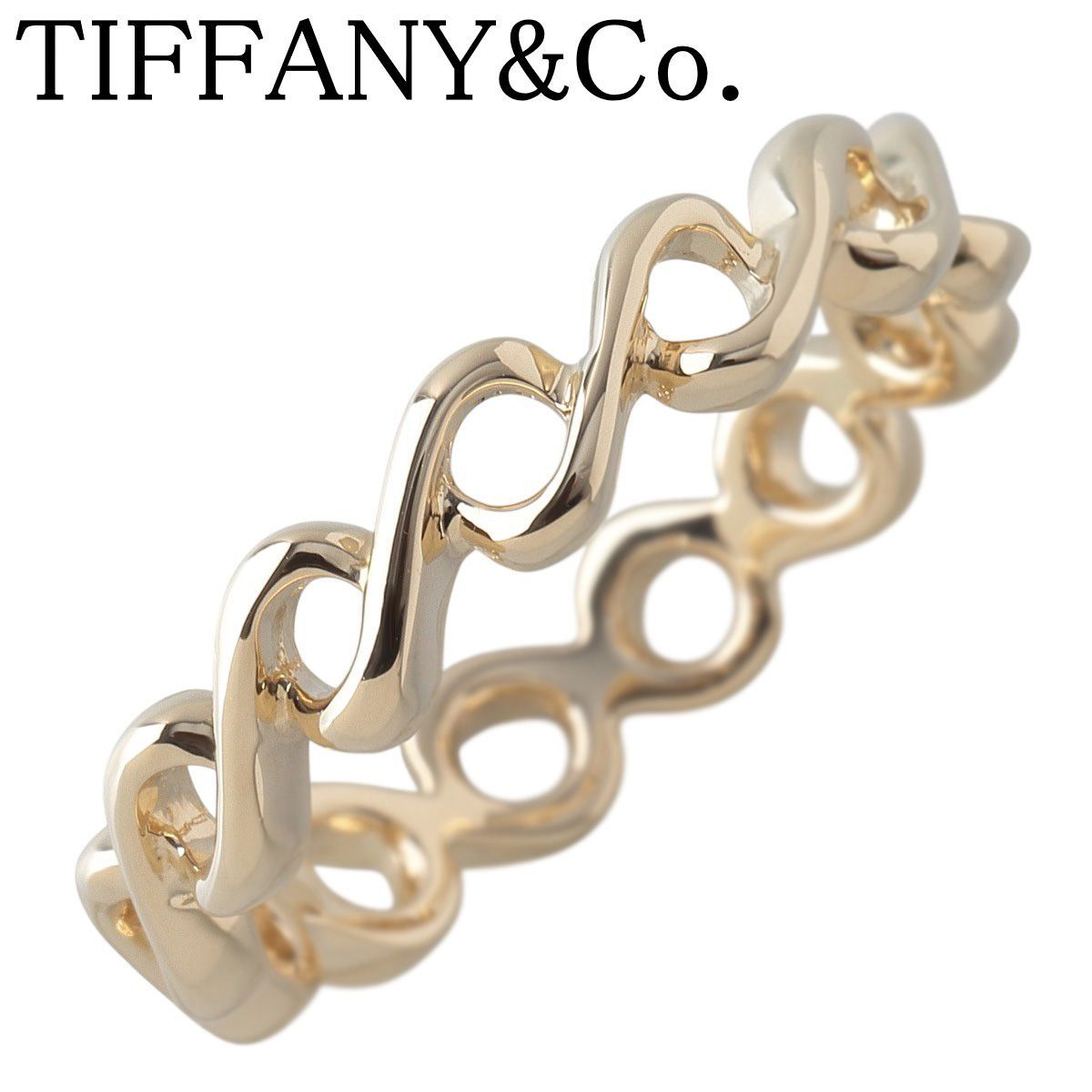 ティファニー インフィニティ リング 約14号 750YG 新品仕上げ済