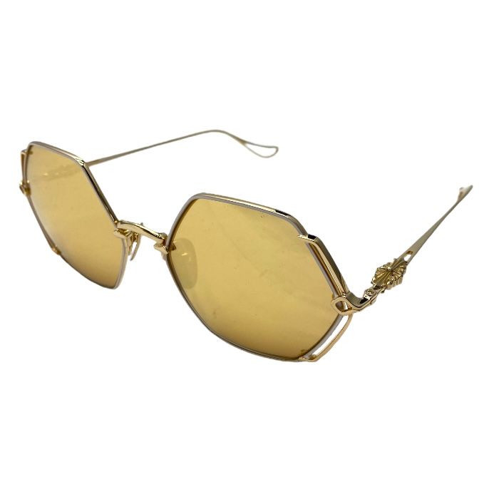 クロムハーツ BABY BITCH オクタゴナル サングラス アイウェア ゴールド レンズ 55 17 CHROME HEARTS ユニセックス 感 モード 個性派