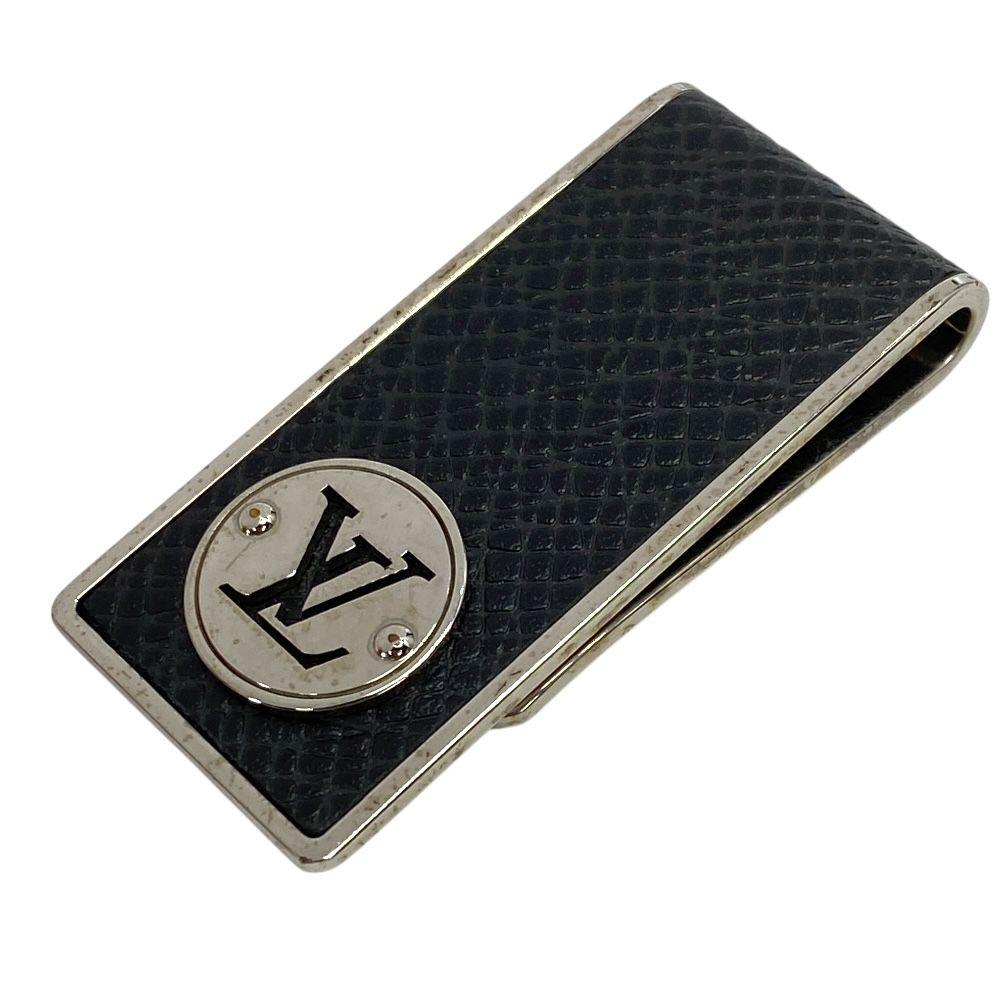 ルイ ヴィトン マネークリップ ビルクリップ ネオLVクラブ 小物 ロゴ シルバー ブラック レザー M 00020 LOUIS VUITTON メンズ 上品 感 モード