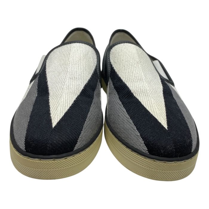 ボッテガヴェネタ イントレチャート スリッポン フラット シューズ レザー ブラック ホワイト サイズ35 約22 cm BOTTEGA VENETA レディース 上品 感 モード