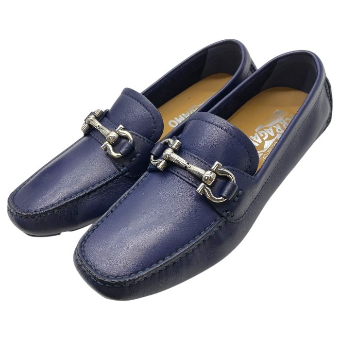 美品 フェラガモ ガンチーニ ドライビングシューズ ローファー