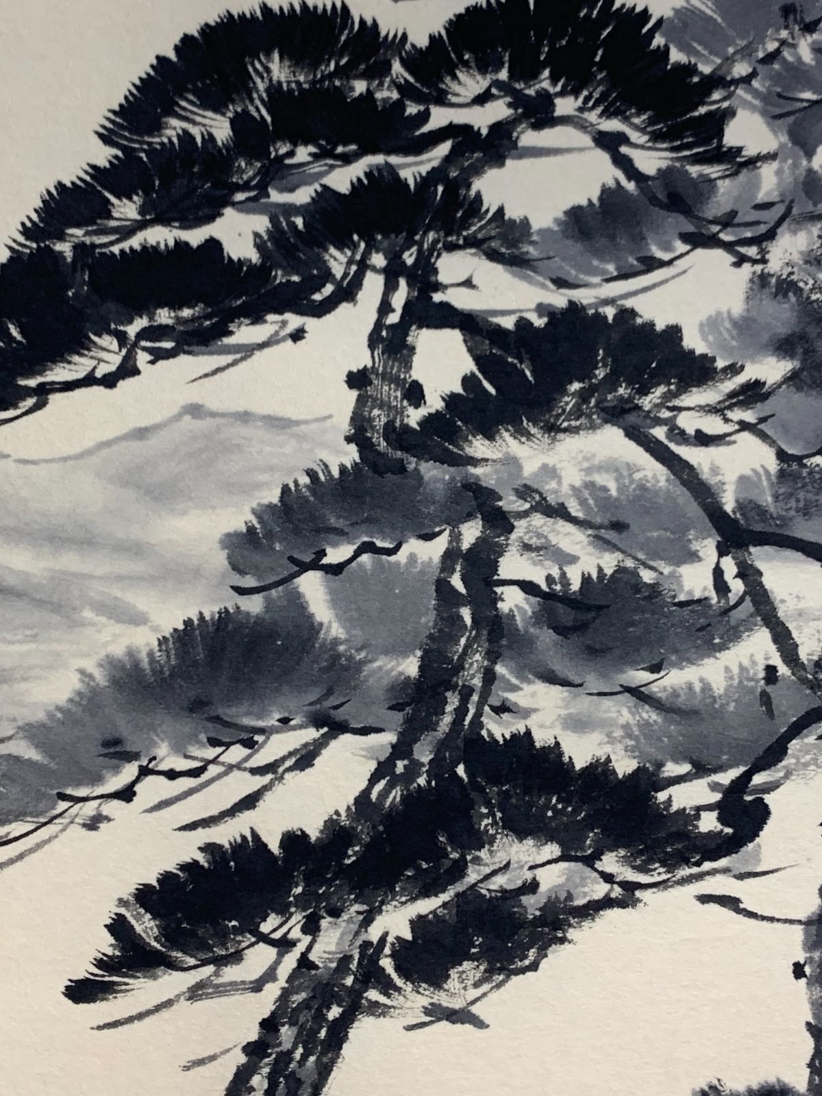 掛け軸】189 尾上晩翠「海辺松原」日本画 山水 #茶掛 #掛軸 #古美術