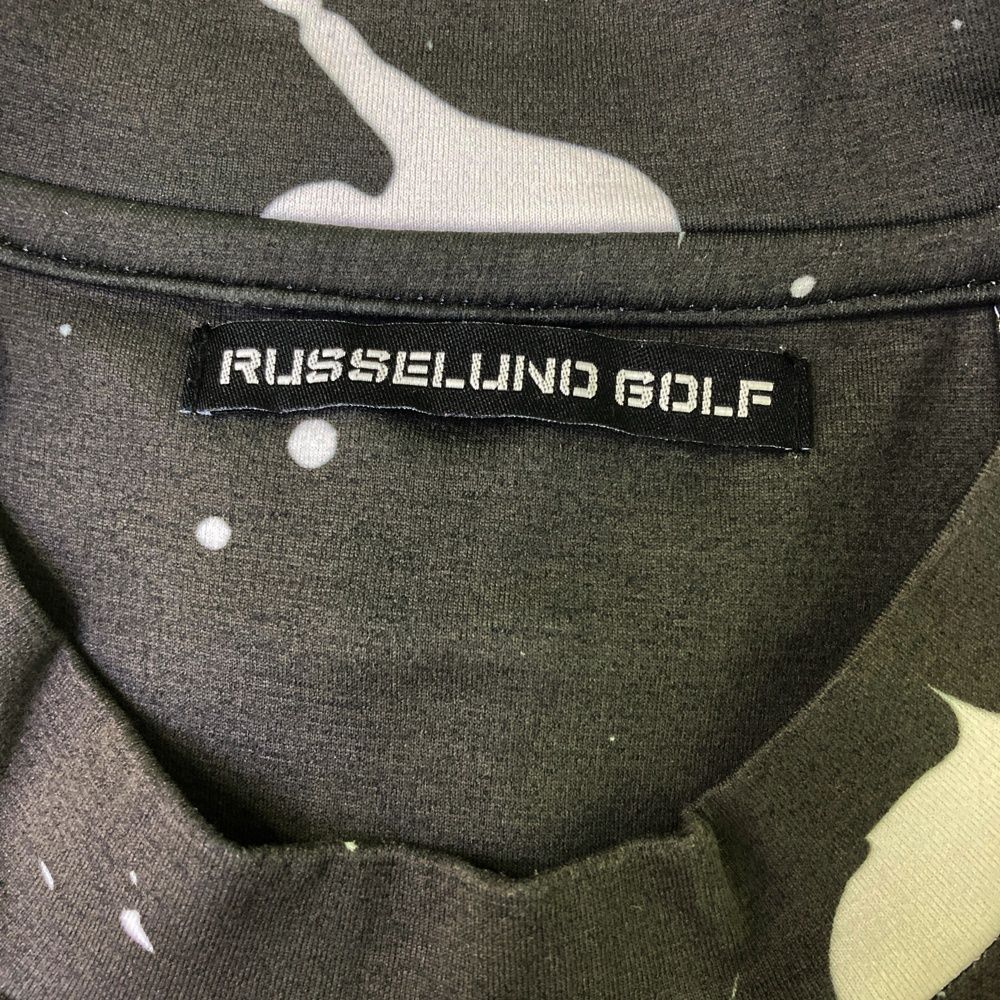 サイズ：6 RUSSELUNO ラッセルノ 半袖Tシャツ ドリップ柄 ブラック系