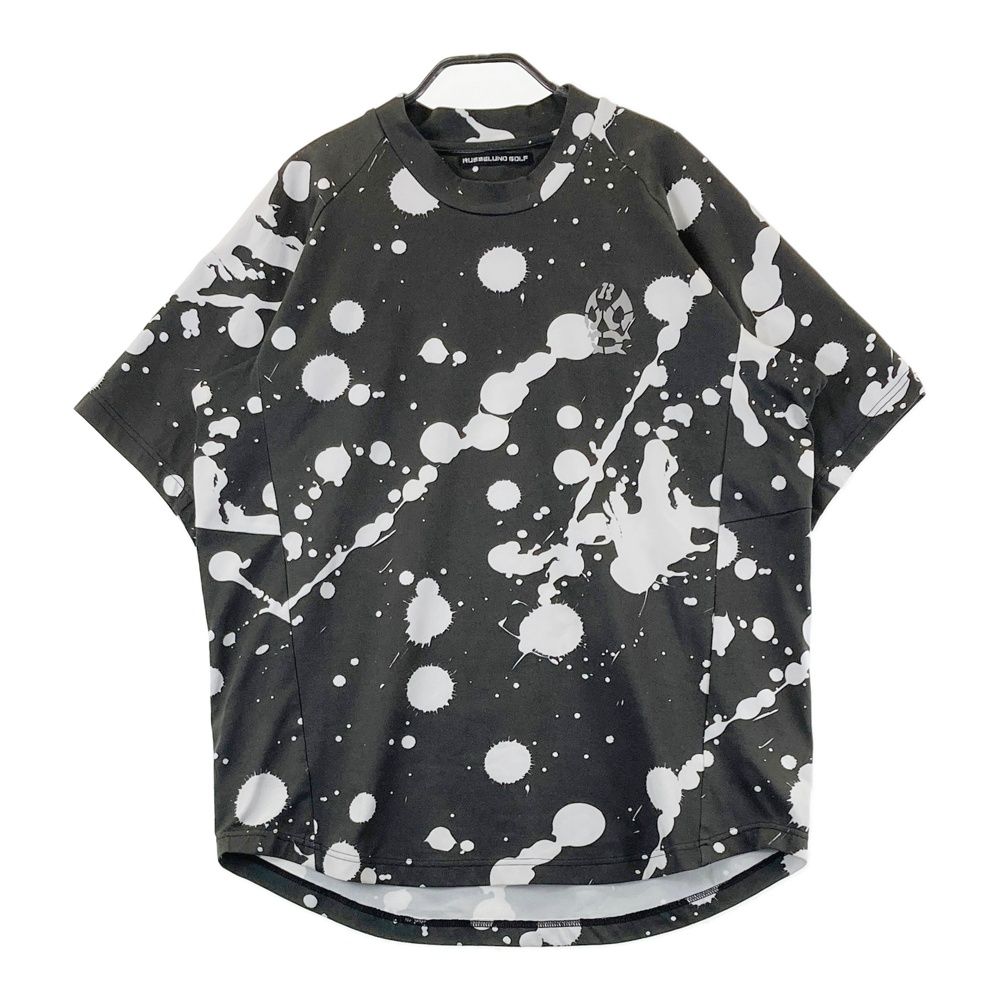 サイズ：6 RUSSELUNO ラッセルノ 半袖Tシャツ ドリップ柄 ブラック系