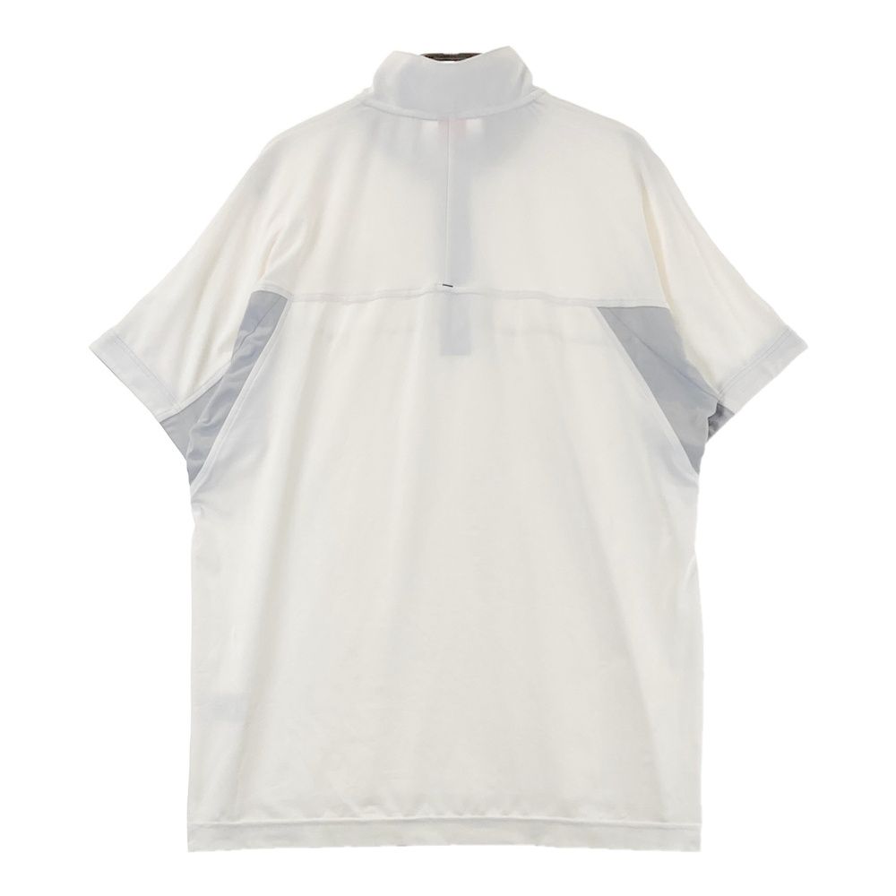サイズ：48 ARCHIVIO アルチビオ ハーフジップ 半袖Tシャツ ホワイト系