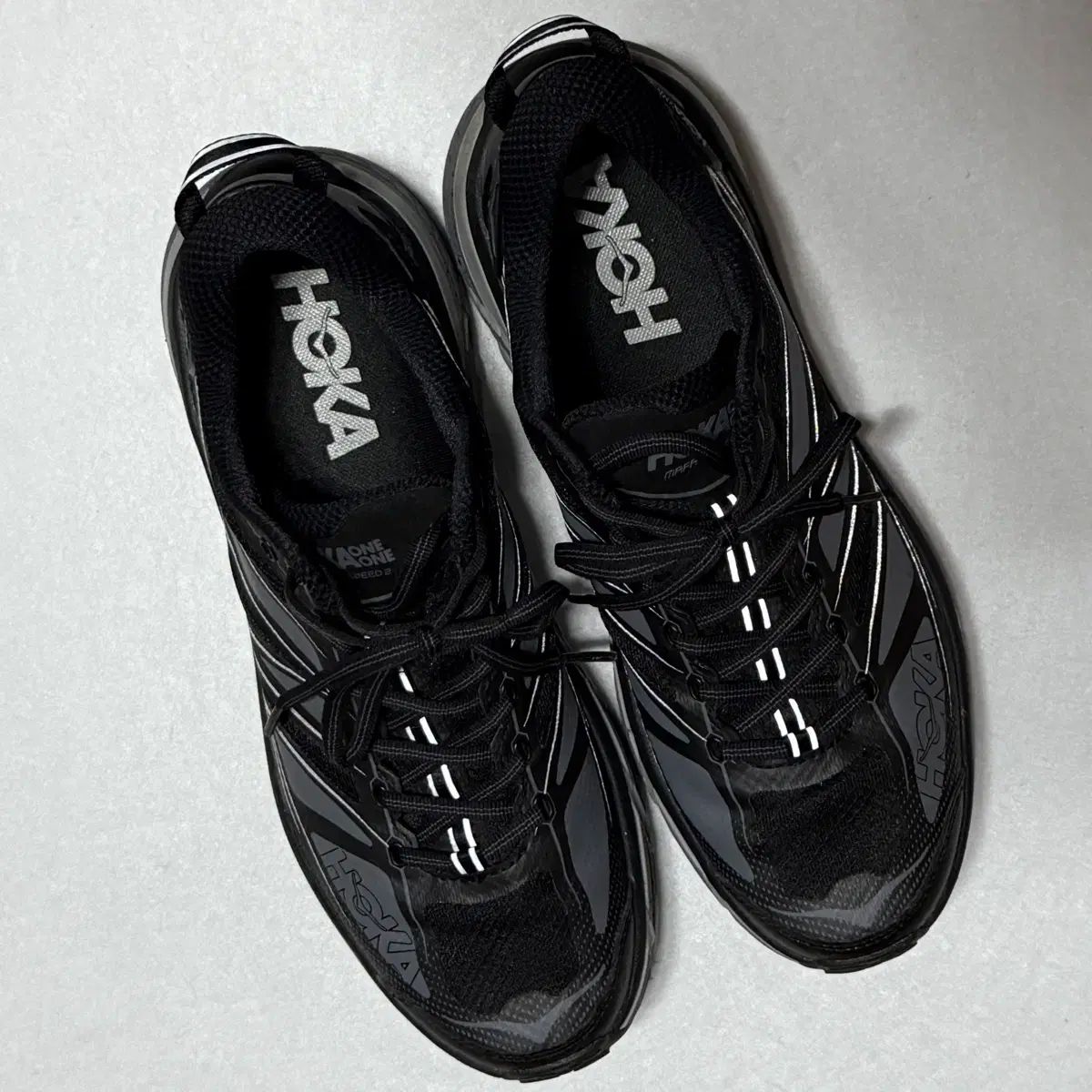 HOKA ONE ホカオネオネ 麻マファテ スピード2 キャッスルロック スニーカー 280 270 275ブラック