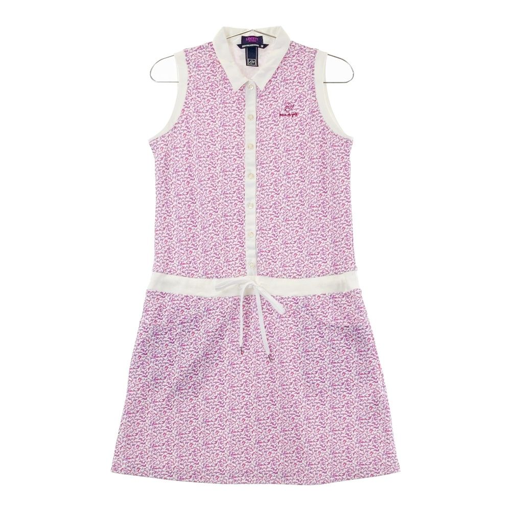 サイズ：38 ZOY ゾーイ LIBERTY ノースリーブワンピース 総柄 パープル