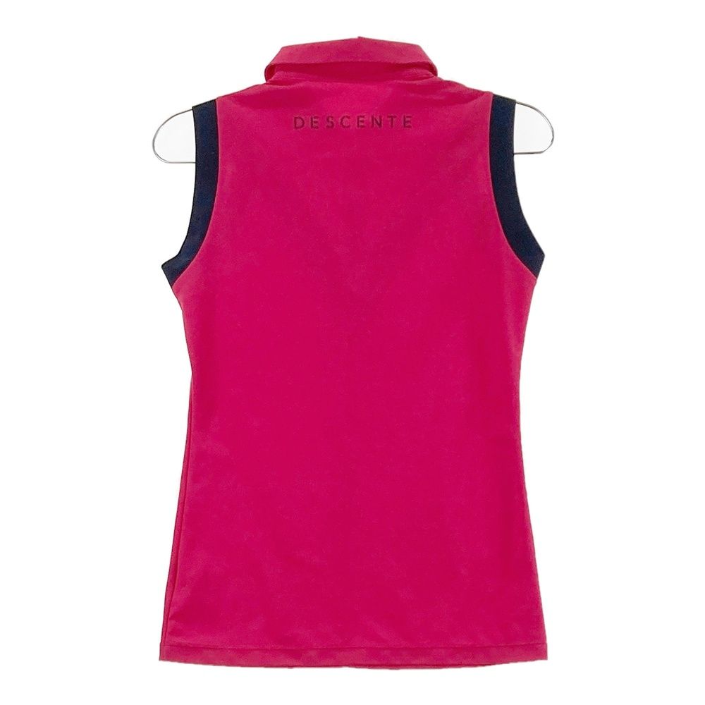 サイズ：S DESCENTE GOLF デサントゴルフ ハーフジップ ノースリーブ