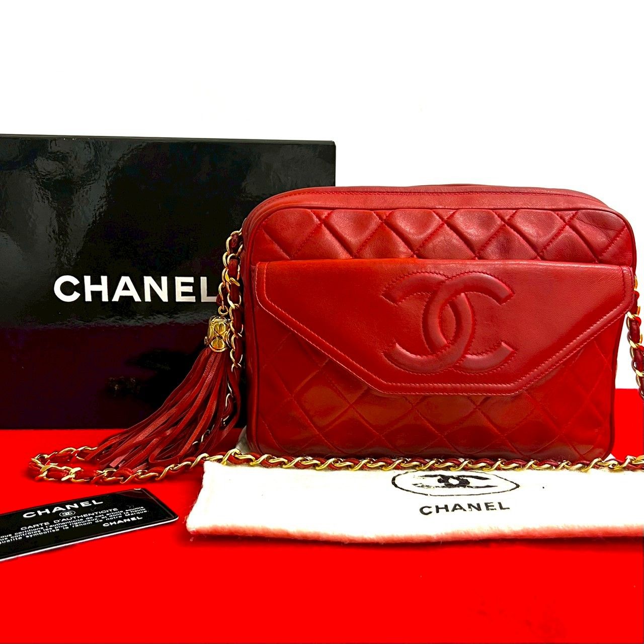 極 美品 カード シール有 1番台 CHANEL シャネル マトラッセ ココ